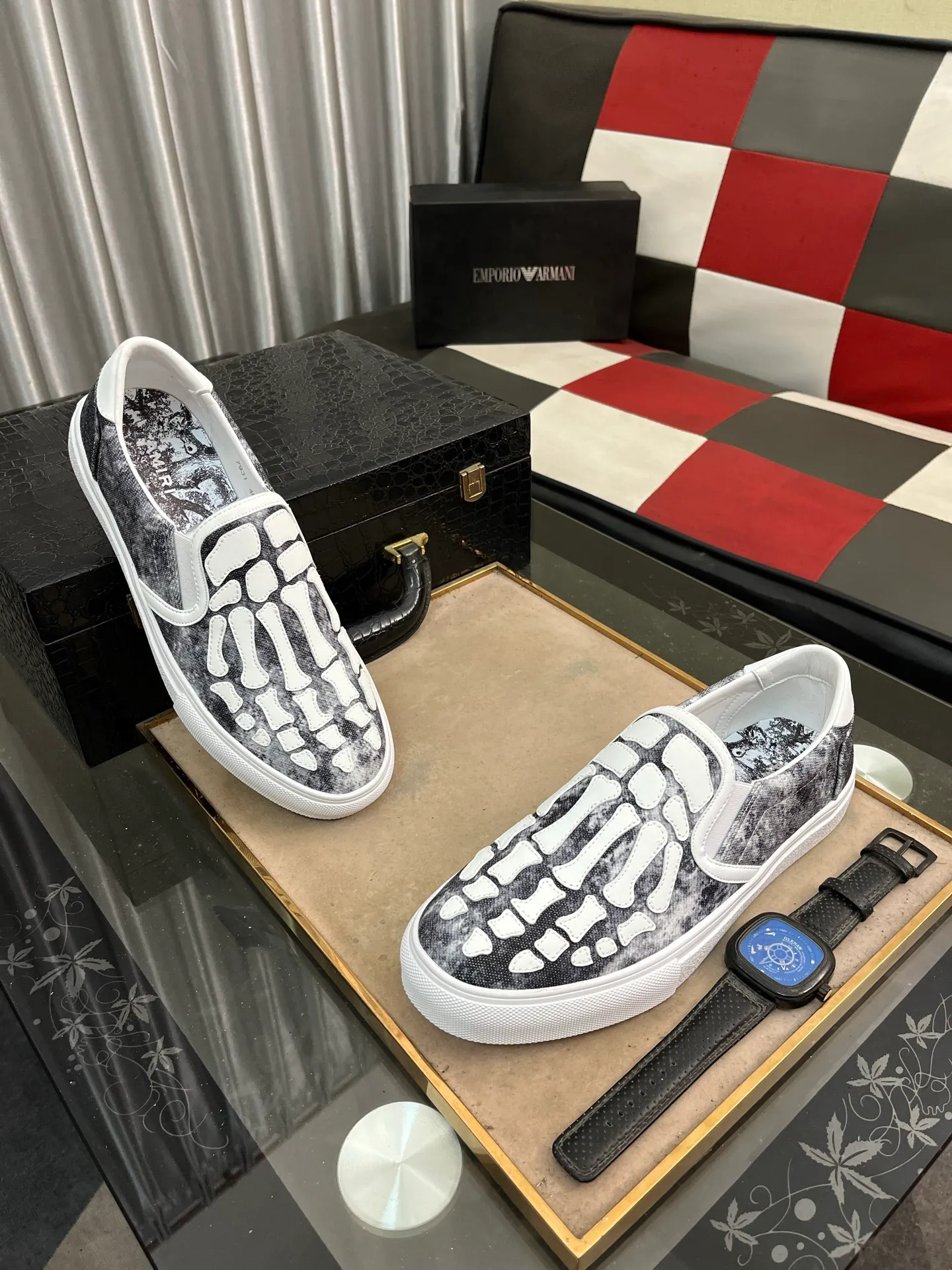 Men's men's shoes 💰420⌚️⌚️miri star shoes bone moral training shoes casual shoes amiri 2025 spring and summer star shoes bone moral training shoes micro-shaped body, the bone weaving pattern made of multi-layer genuine leather is more three-dimensional, slightly thicker and rich, and all elements are just right! The details are just right. Size: 38 to 444️⃣Colors available